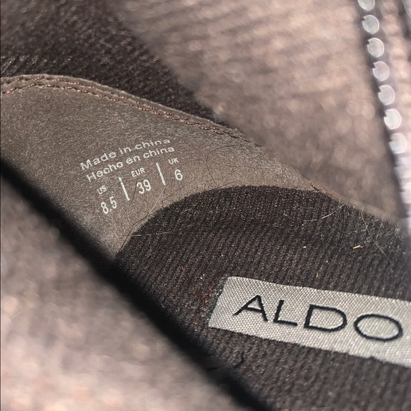 Aldo Leather Almond-toe Wedge-heel Boots - Picture 11 of 12